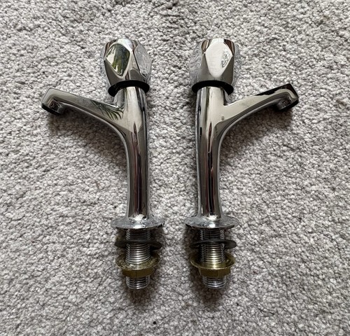 Vintage pair chrome pillar - pair,
