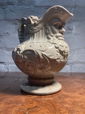 Antique Blue Bacchus Wine Jug Early Victorian Gothic, Possibly Welsh, Unmarked