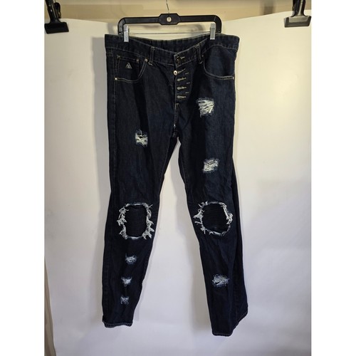 Men skinny ripped dark blue - men's,