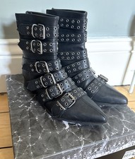 Demonia Vegan Unisex WARLOCK-70 Pointed Toe Boot Winkle Pickers UK  size 6