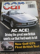 CAR MAR 1992 AC ACE NEW GOLF
