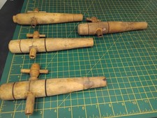 4 x Vintage 7.5" Wooden Barrel