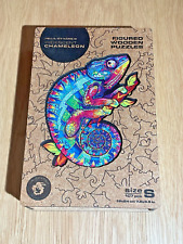 UNIDRAGON Wooden Jigsaw Puzzle / Iridescent Chameleon / 107 Pcs / Complete