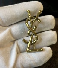 Vintage Goldtone Ysl Brooch