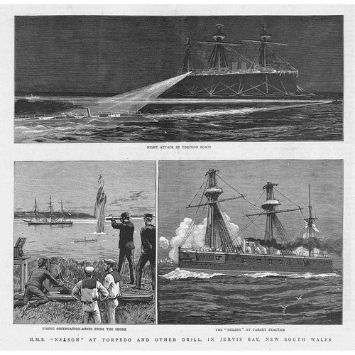 Hms nelson torpedo practice - nelson,