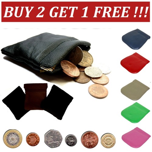 Leather gents medium coin - leather,