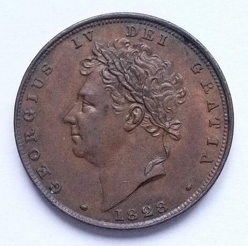 1828 george farthing coin - george,