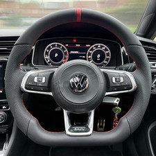 Leather steering wheel - leather,