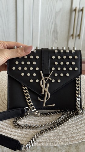 Ysl punk stud black - punk, leather