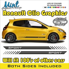 Renault CLIO Sport Side Stripes RS Cup Decals Stickers Graphics FREE P&P 012