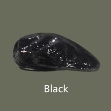 Sequin Beret Newsboy Hat Shiny