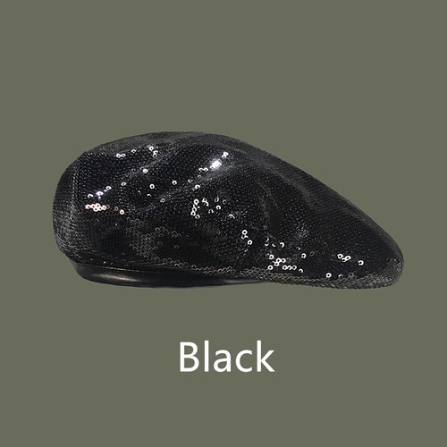 Sequin beret newsboy - sequin,