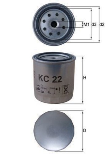Fuel filter mahle fits - mahle,