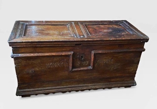 Antique oak chest 17th - antique, century