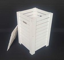 Wooden White Baskets For Dirty