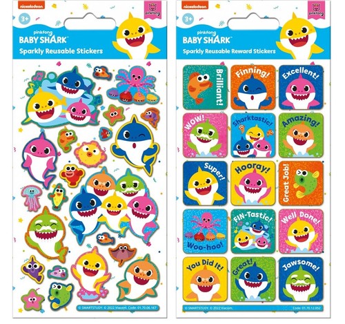 Baby shark fun foiled stickers - baby,