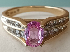 14k Pink Sapphire and Diamond
