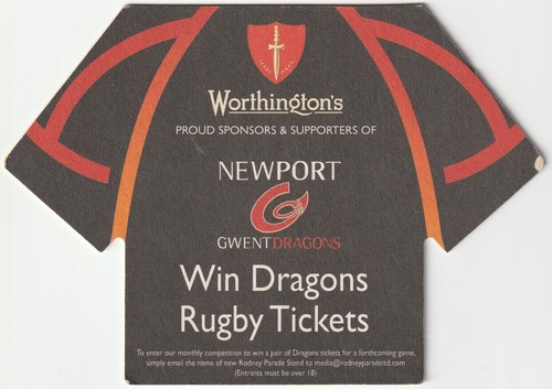 Beer mat worthington wales - -, (wales