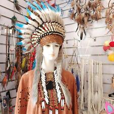 American Chief Indian Native Hat Headpiece Costume Accessory Artificial Feather