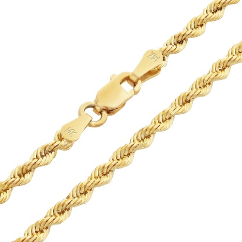 14k yellow gold solid - 14k, 2mm