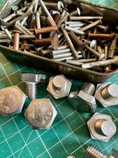 Rivets in various sizes Tin Full. Ten 10mm Stainless Steel Bolts 12mm Thread