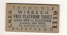 Railway Platform ticket LNER