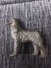 Heavy Silver Colour Afghan Hound Figure