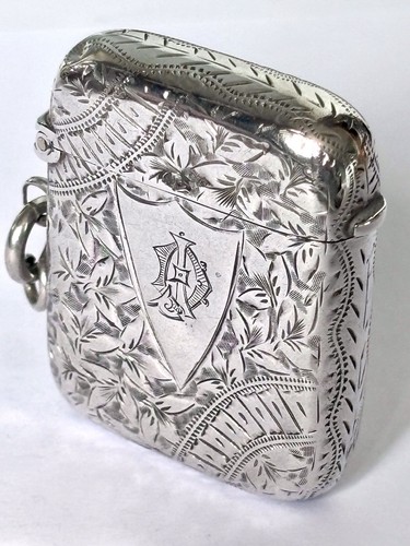 Antique victorian silver vesta - victorian,