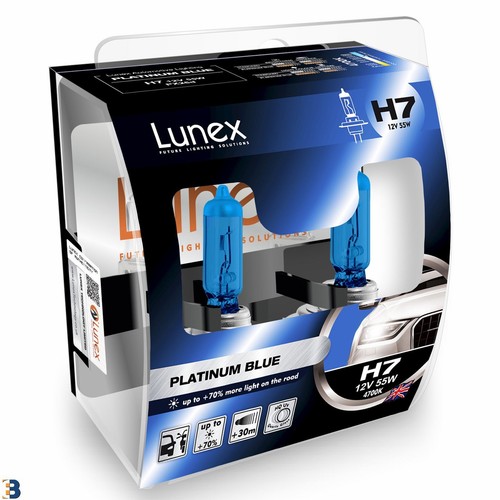 Lunex halogen platinum blue - h7,