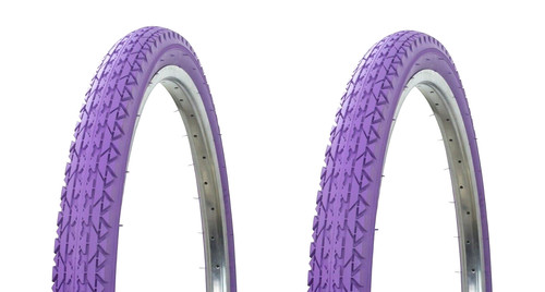 Pair purple bicycle tires - pair,