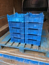 Plastic Stacking Trays x10 storage car boot mushroom garage