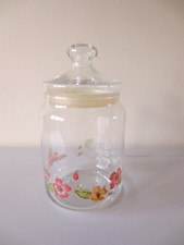 Vintage glass storage jar - vintage,