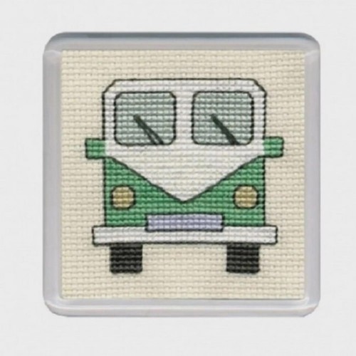 Green campervan coaster - green,