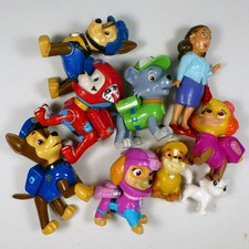 PAW PATROL Figure Bundle x9 MAYOR Chase ROCKY Skye MARSHALL Rubble WHITE CAT