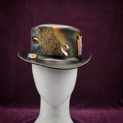 Steampunk top hat - hat, black