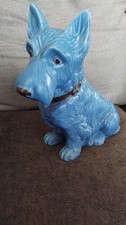 SYLVAC VERY RARE HUGE 10.75" BLUE SCOTTIE DOG WITH ORIGINAL LABEL 1209