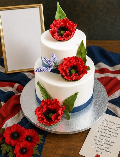Set red poppies - set, 3