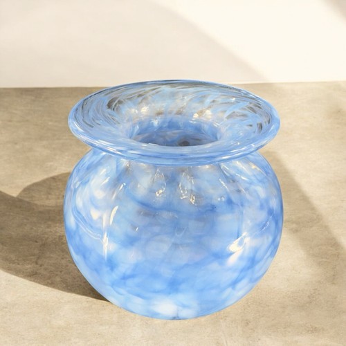 Bohemian art glass vase signed - art,
