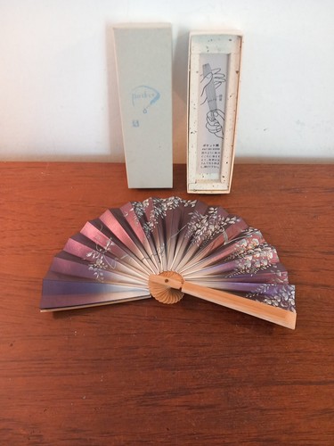 Small oriental hand fan - oriental, paper