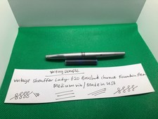 Vintage Sheaffer Lady 620 Brushed Chrome Fountain Pen with Cartridge