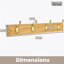 Coat Rack Wall Mounted Wooden