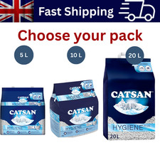 Catsan Hygiene Plus Cat Litter 5L/10L/20L – Natural, Non-Clumping, Odour Control