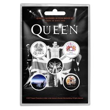 Queen Freddie 5 Button Badge Pack Officially Licensed