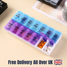 Weekly Daily Pill Box Organiser Tablet Medicine Storage Dispenser 7 Day Night UK