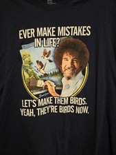 Bob Ross T Shirt Blue Graphic