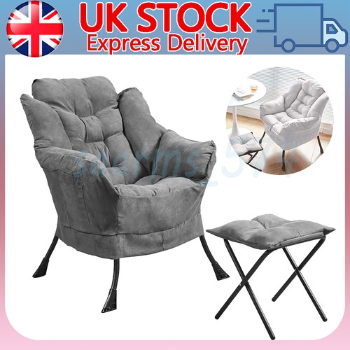 Comfy armchair with footstool - armchair,