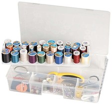 ARTBIN SEW LUTIONS THREAD STORAGE BOX is stackable for spool sewing supply