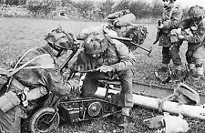 WW2 Picture Photo Welbike motorcycle being assembled in the field 2367