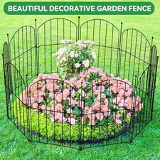 10x Metal Garden Fence Panel