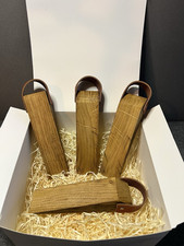 Set Of 4 Oak Wedges With